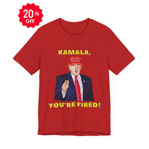 Trump "KAMALA, YOU'RE FIRED!" Cartoon Art III - Unisex T-Shirt